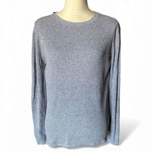 Nanuska Gray Ribbed Knit Crew Neck Size S